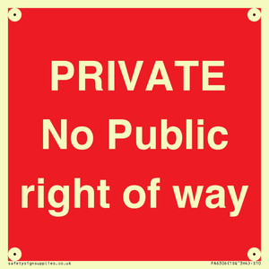 PRIVATE No Public right of way